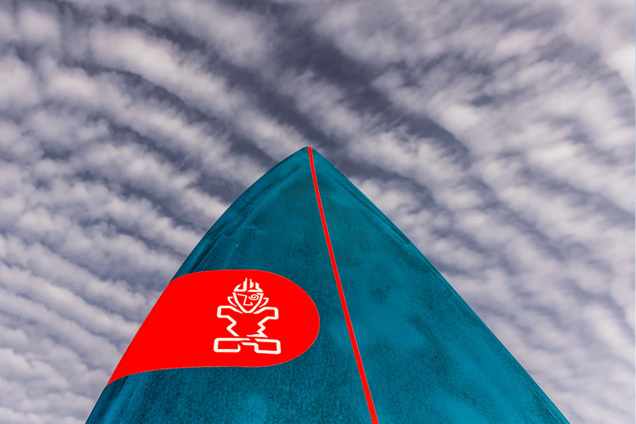 Starboard 7'10" x 28" Pro Blue Carbon SUP front and back product view