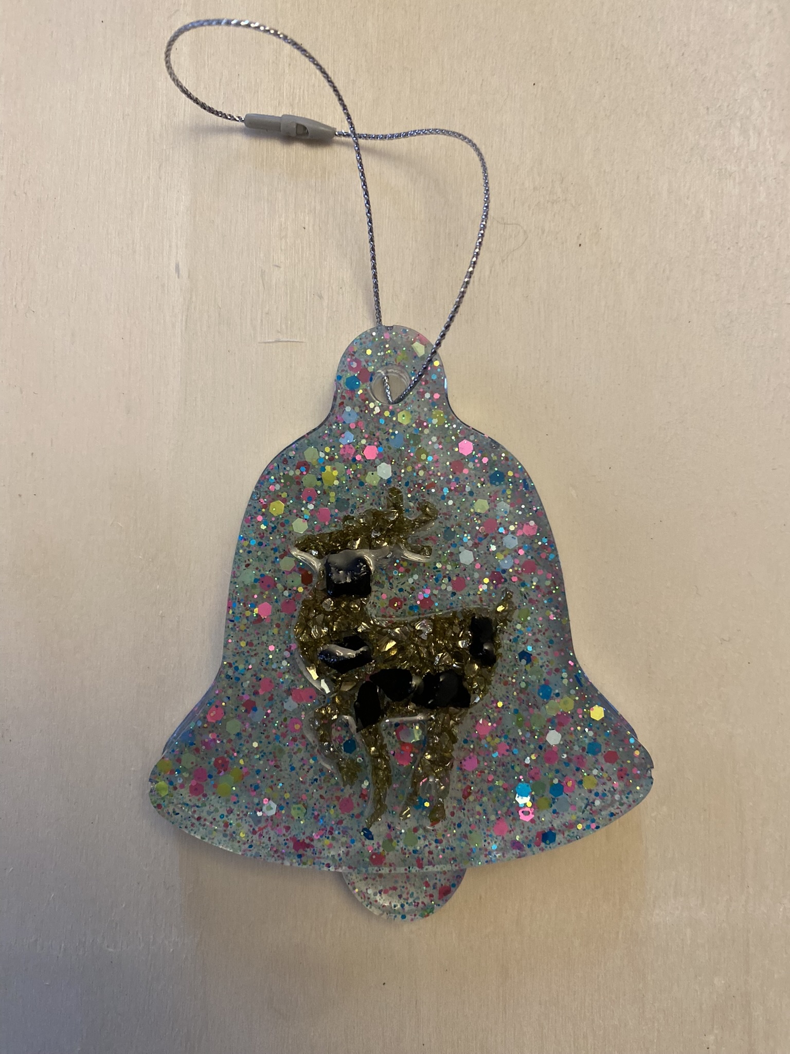 Gold Tone Christmas Bell Ornament