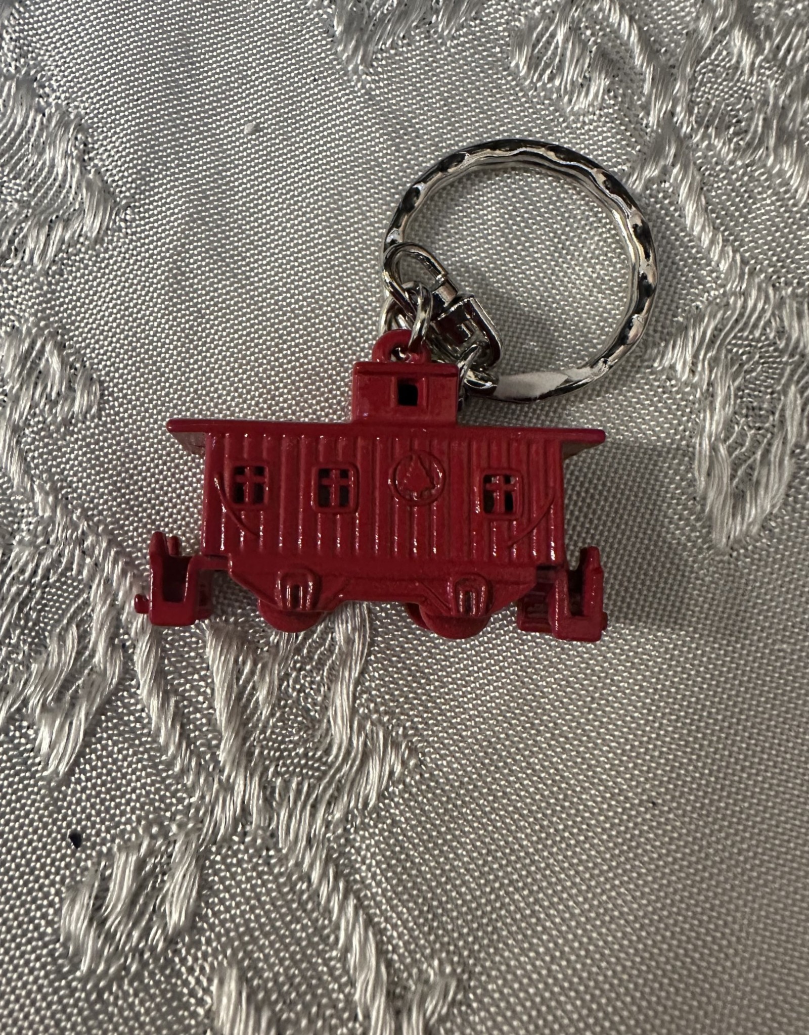 Die-Cast Red Caboose Keychain