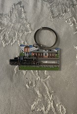 Charles Products Metal Keychain with Sliding Train