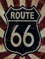Tin Plate Route 66 30 x 20cm