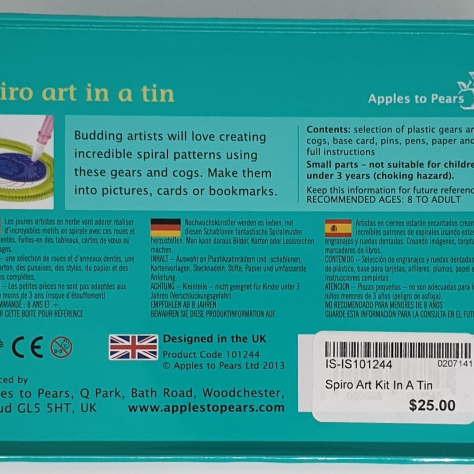 Spiro Art Kit In A Tin