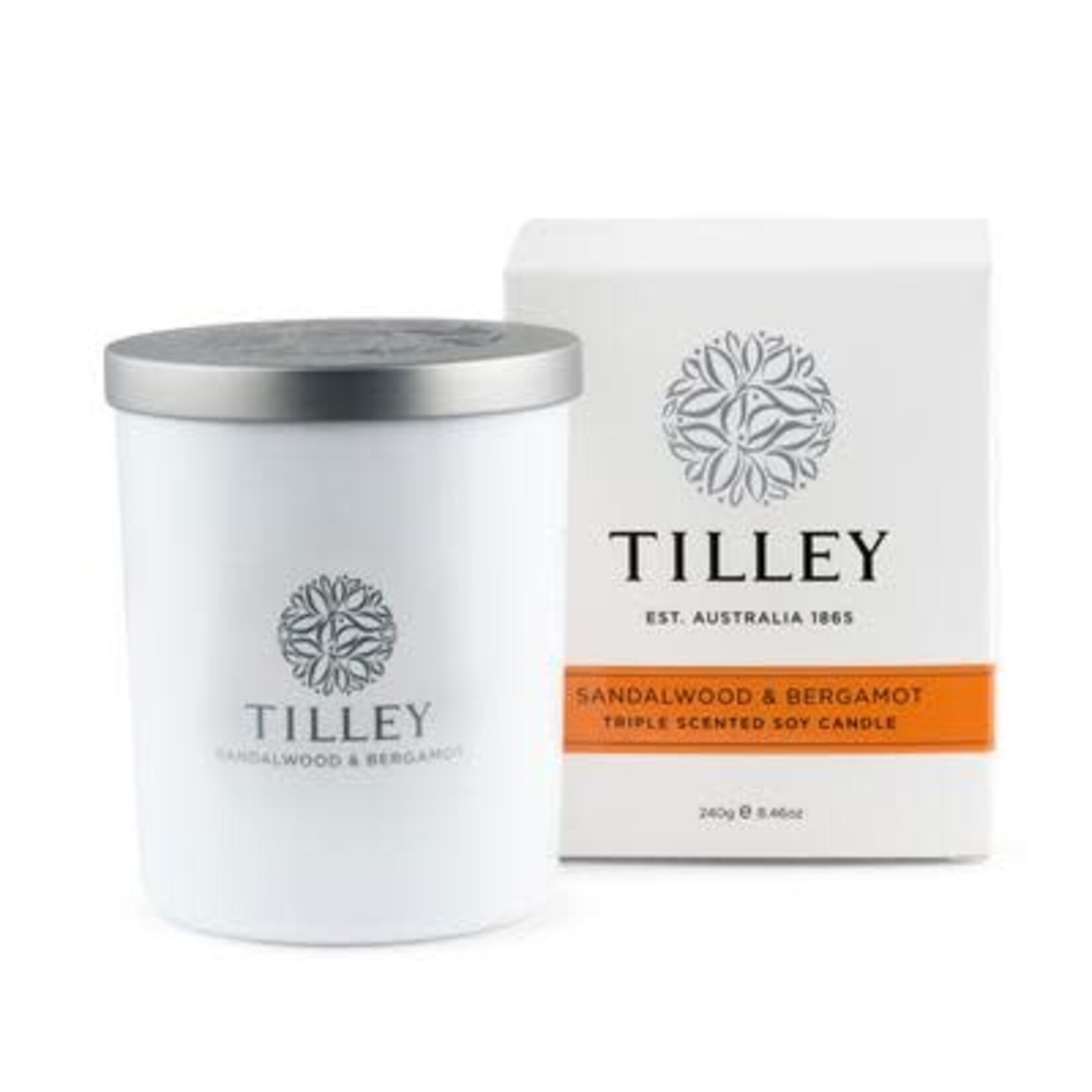 TSA Sandlewood And Bergamot Soy Candle 240g
