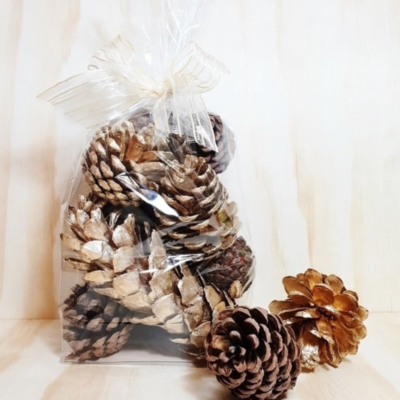 PPI Pine Cones Gold/natural Bag