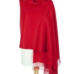 Suri Alpaca Shawl Deep Red