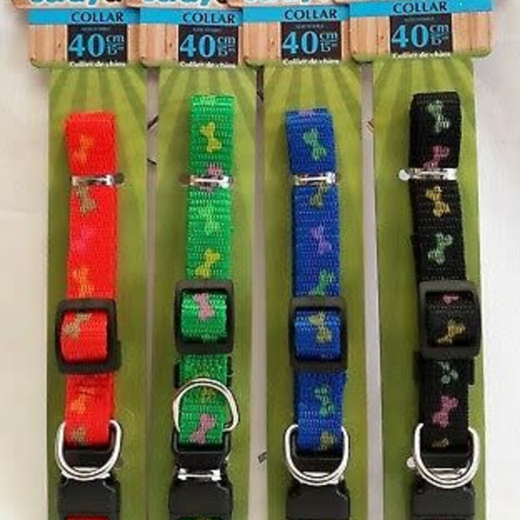 Dog Collar With Print 40cm (assorted Colour)