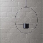 HALO Black- Hanging Metal Ring Planter 60mm