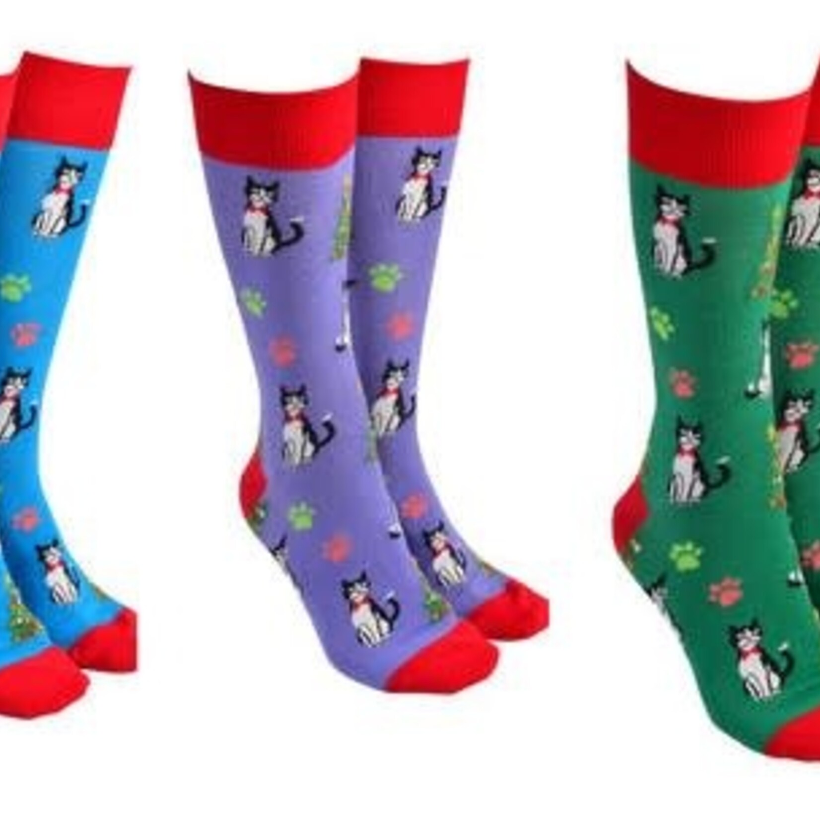 Xmas Cat Sock Society  (random Colour)
