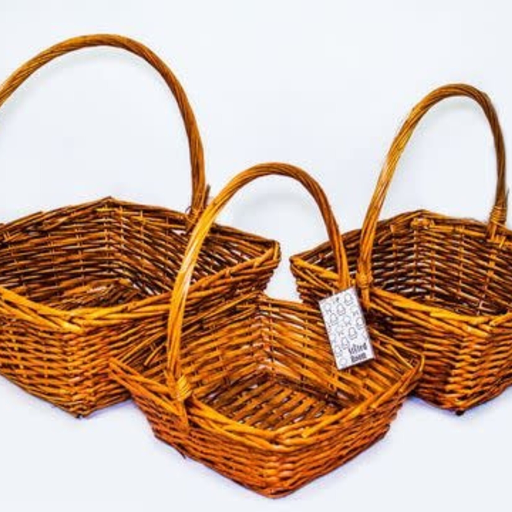 Willow Basket Square Honey Small