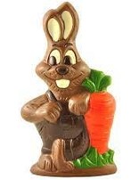 Easter Bunny Holding Carrot Milk Chocola