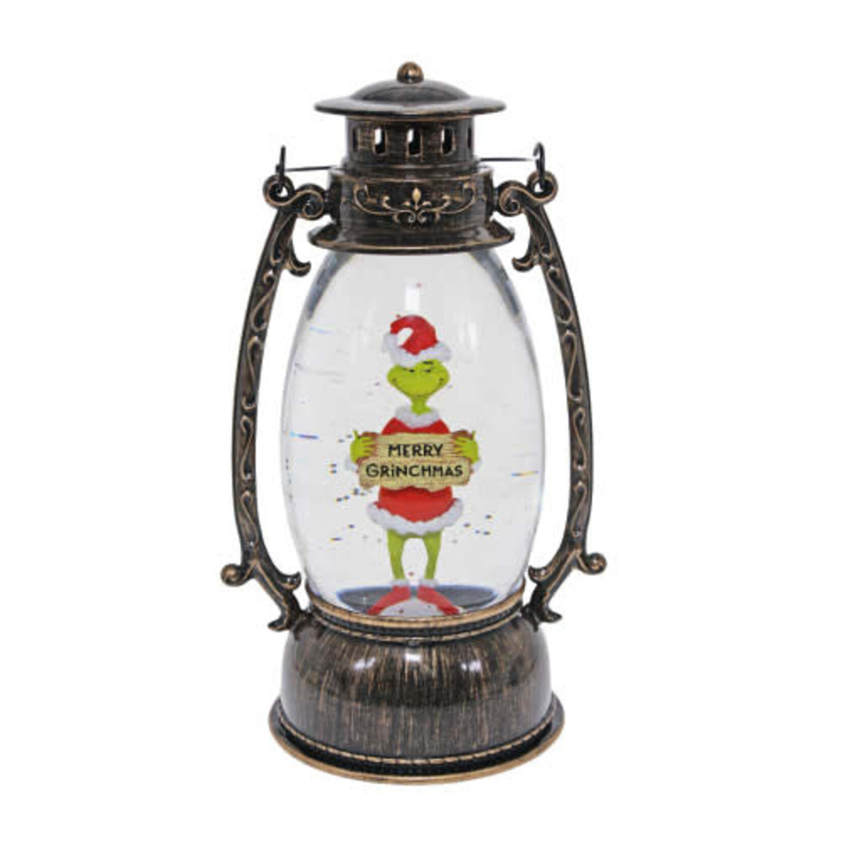 Merry Grinchmas Lantern Brass