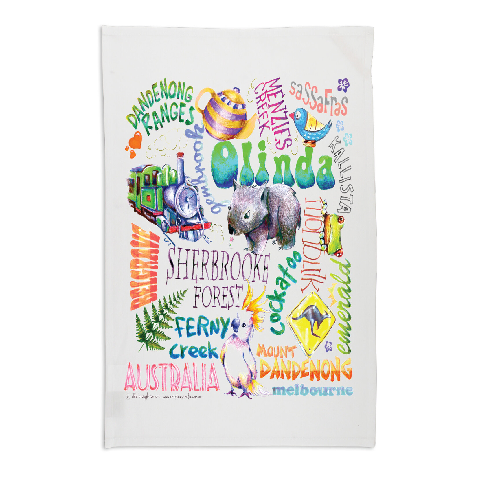 T Towel Organic White Deb B Words D Rang