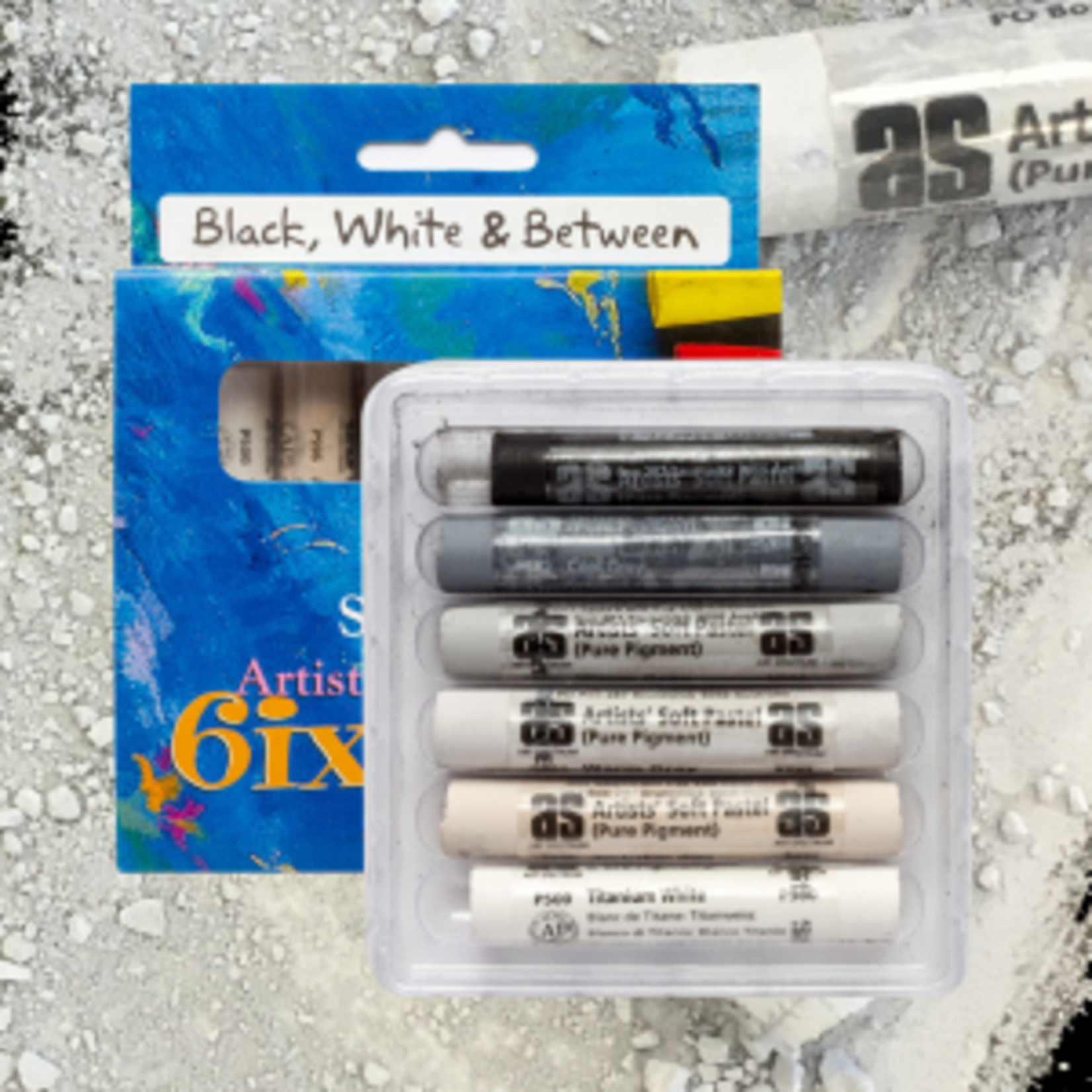 Black, White, & Between Art Spectrum Soft Pastel 6 Pack