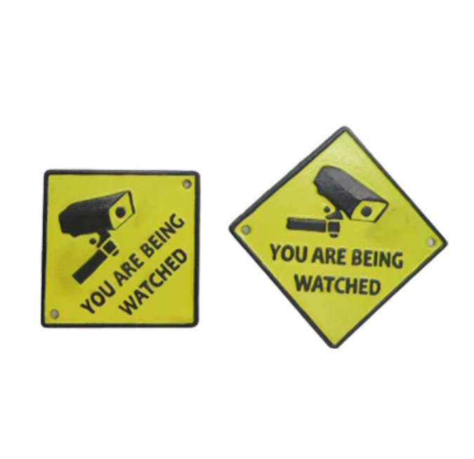 Camera Watch Cast Iron Sign - Rubies and Rust