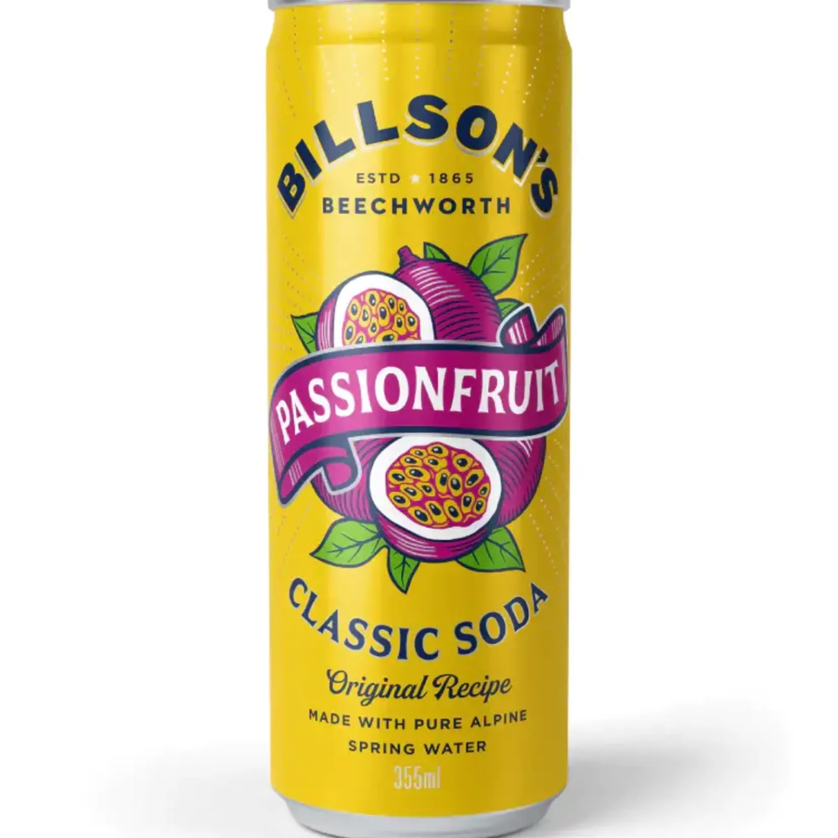 Classic Soda Passionfruit 355ml Billson’s