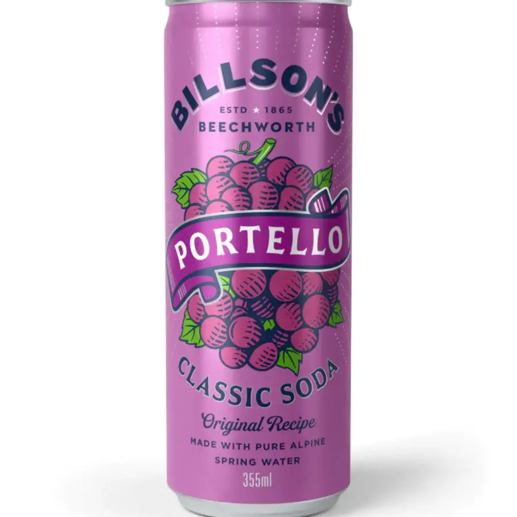 Classic Soda Portello 355ml Billson’s