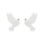 White Dove Stud Earrings