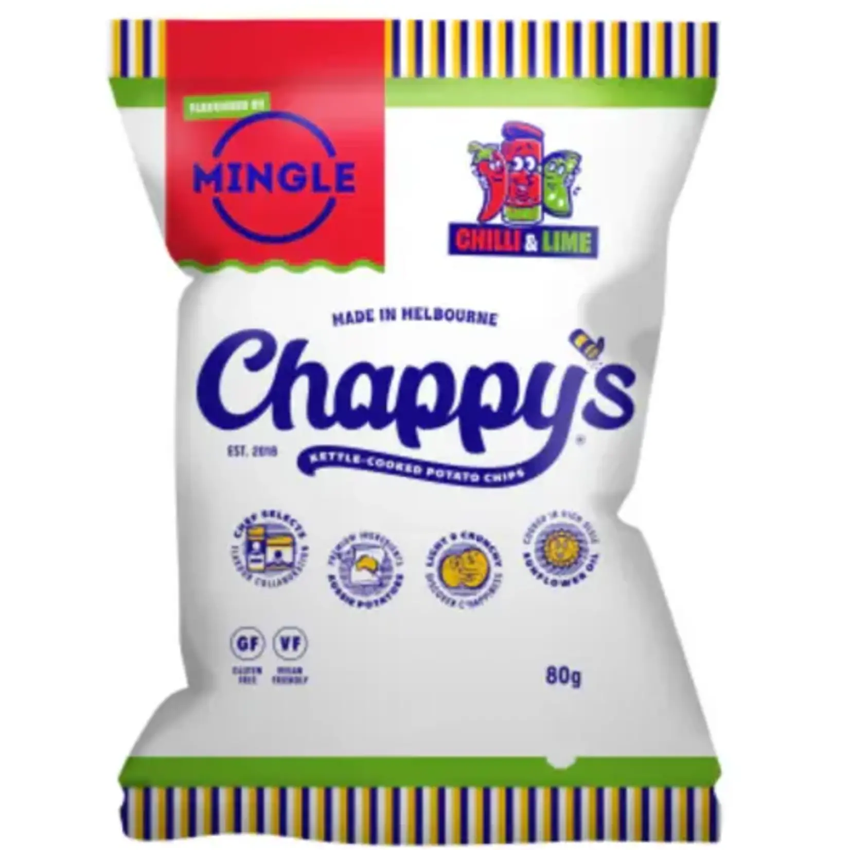 Chilli & Lime 80g Kettle Chips Chappy's