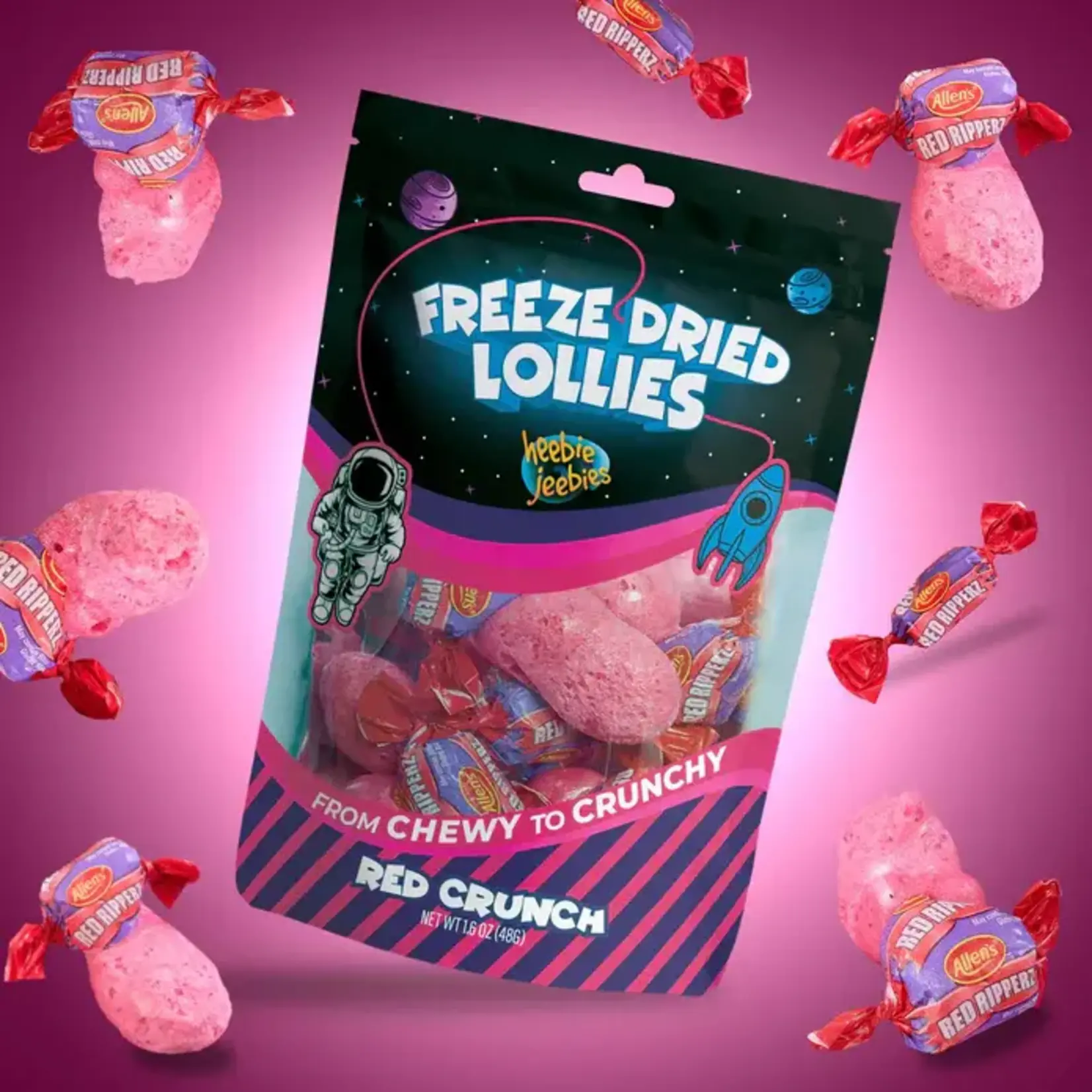 Large Red Crunch Freeze Dried Heebie Jeebies