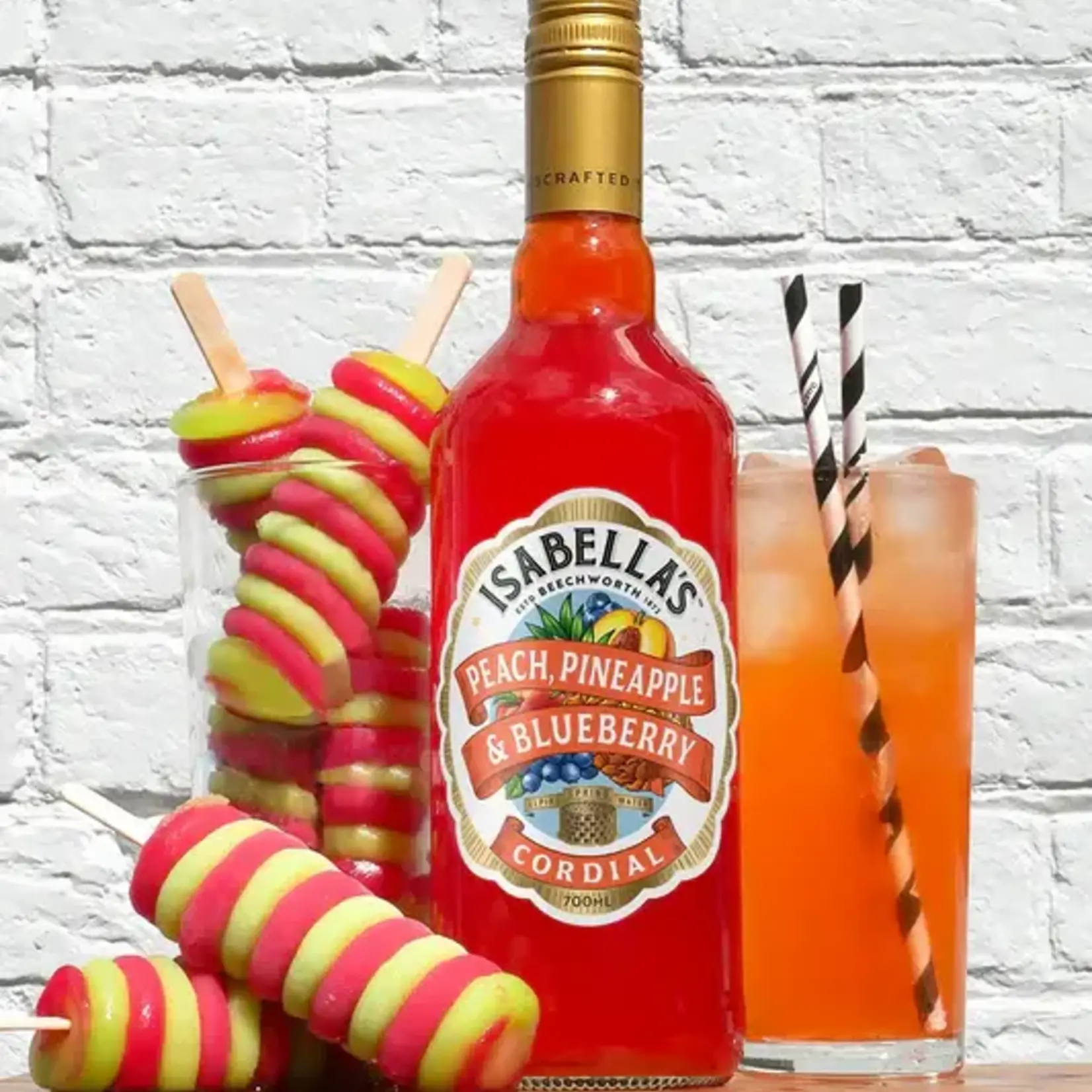 Peach, Pineapple & Blueberry Isabella's (Twister) Cordial 700ml Billson's