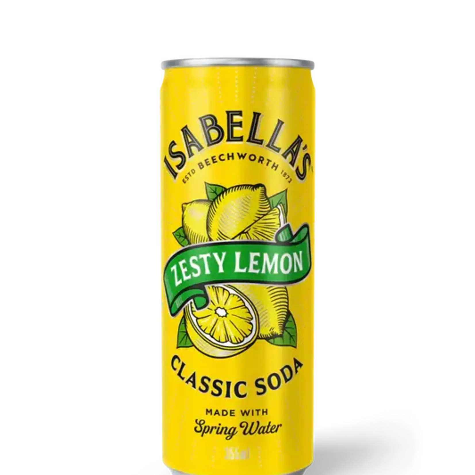 Isabella's Classic Soda Zesty Lemon 355ml Billson’s