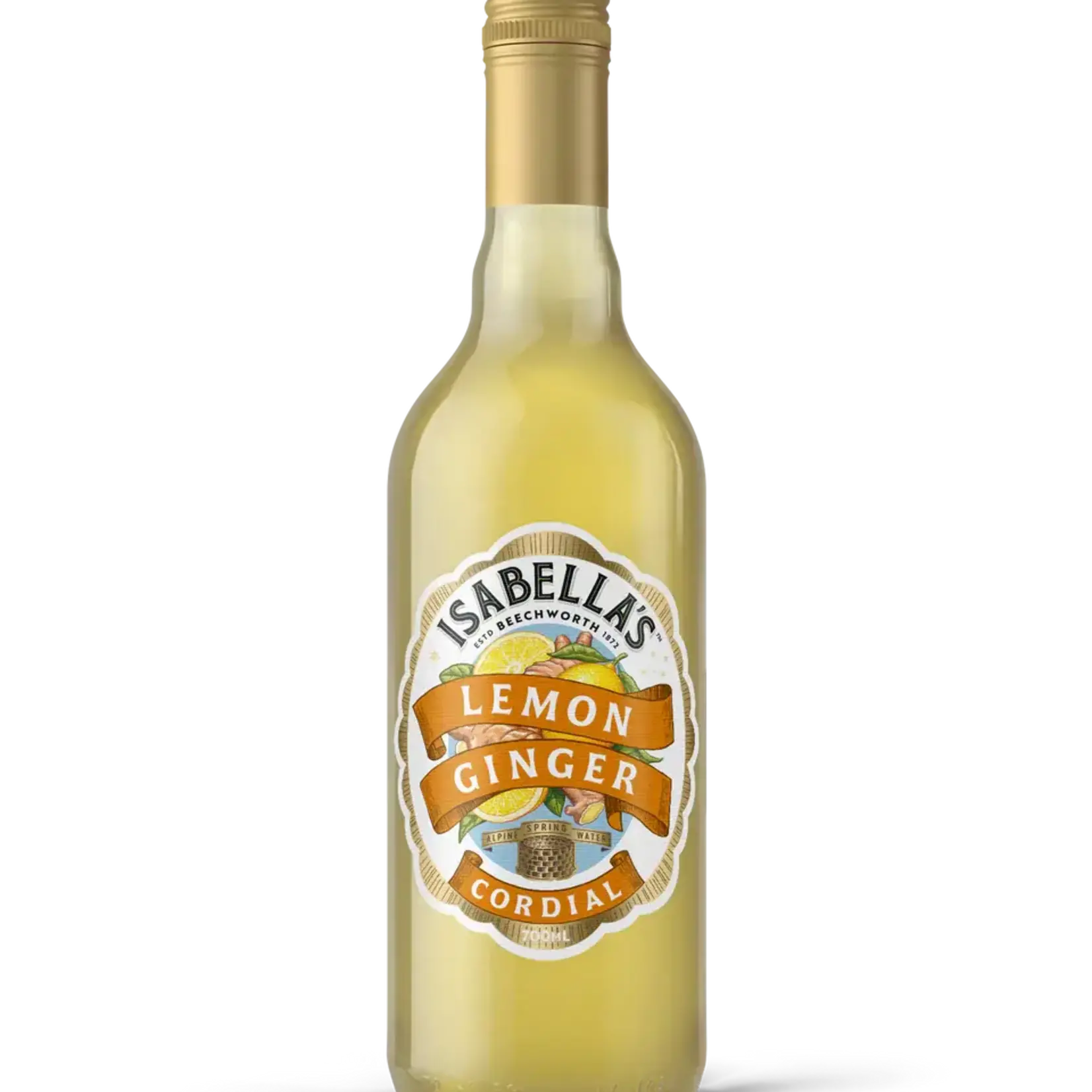 Lemon Ginger Cordial Isabella's 700ml Billson's