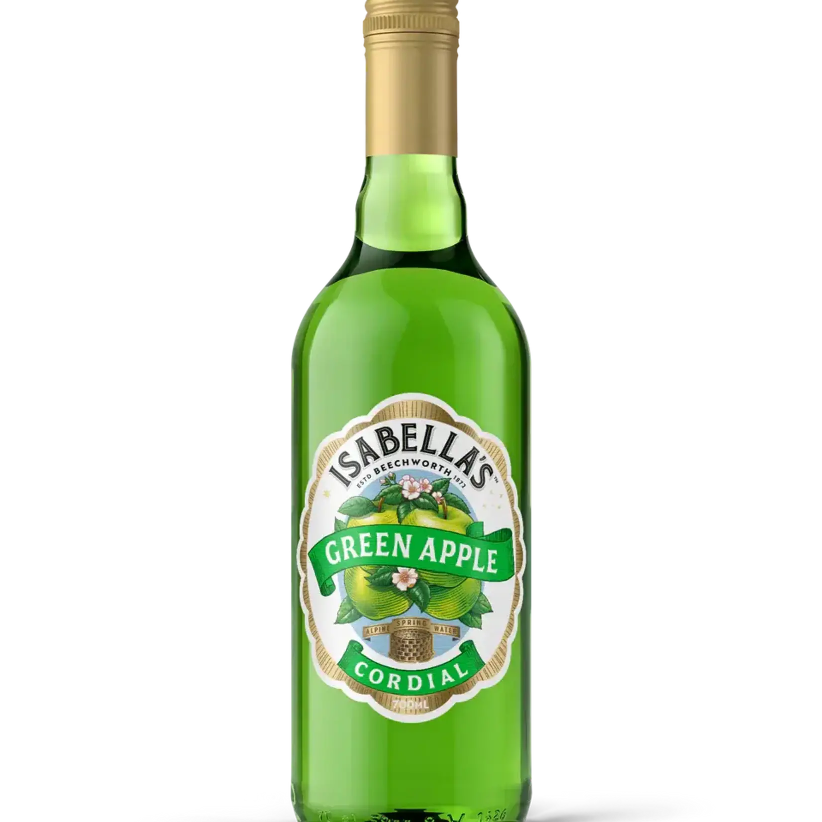 Green Apple Isabella's Cordial 700ml Billson's