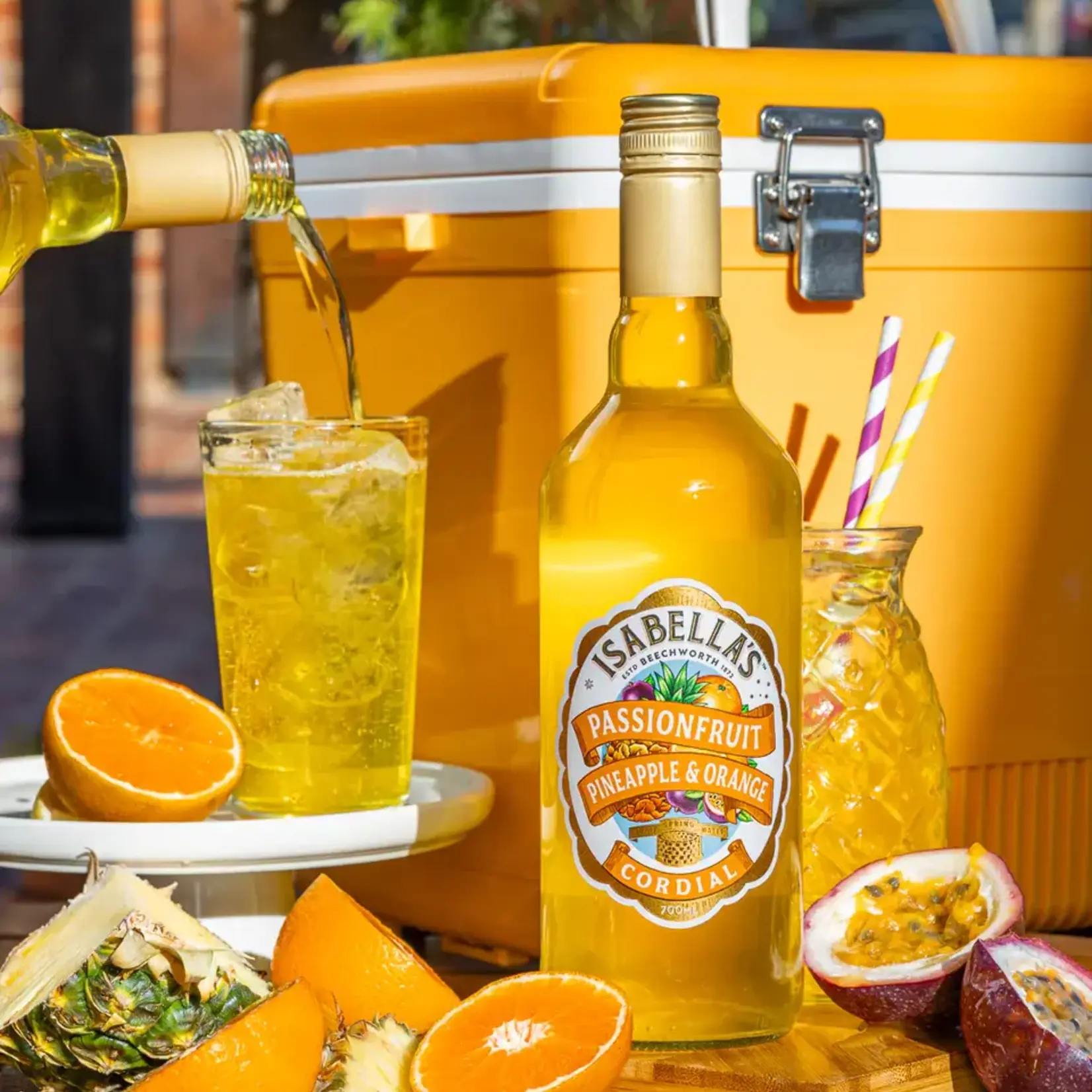 Passionfruit, Pinapple and Orange Isabella's Cordial 700ml Billson's