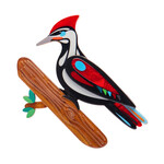 The Persistent Pileated Woodpecker Brooch Erstwilder