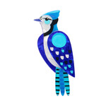 The Boisterous Blue Jay Brooch Erstwilder