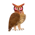 The Grand Great Horned Owl Brooch Erstwilder