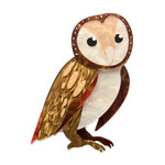Maisie the Masked Owl Brooch Erstwilder