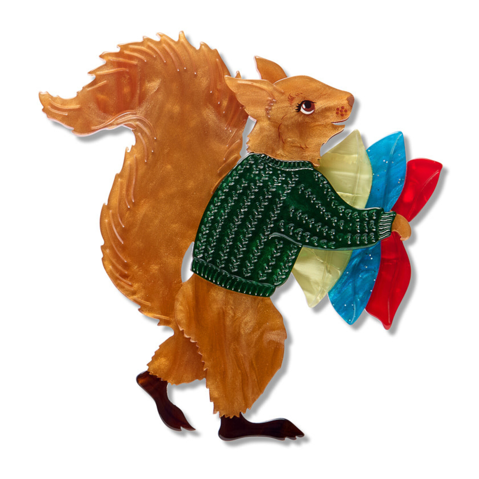 Red Squirrel Brooch