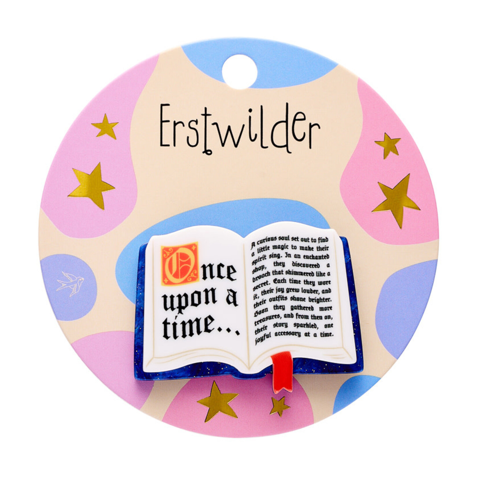 Open Book Simplified Mini Brooch Erstwilder