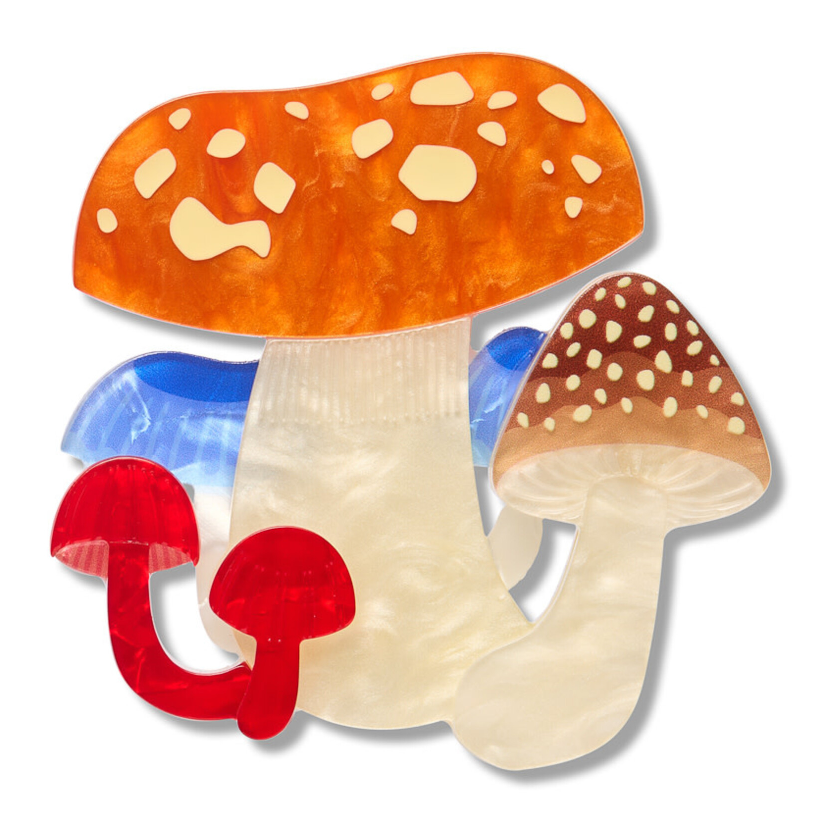 Native Mushroom Medley Brooch Erstwilder