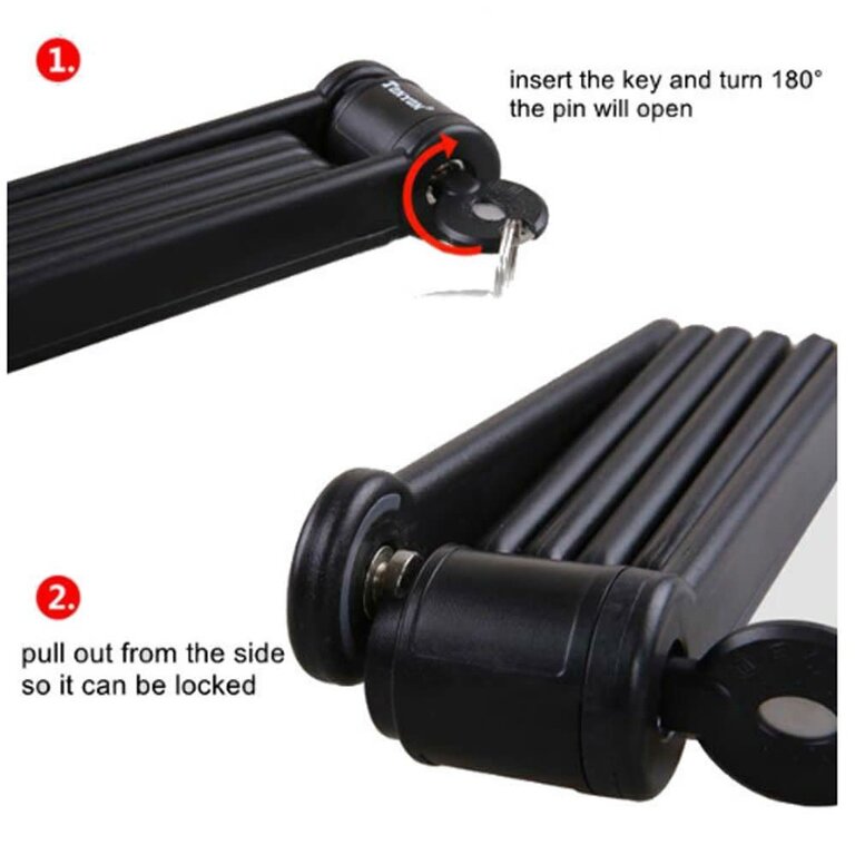 Téo Folding bike lock (titanium)
