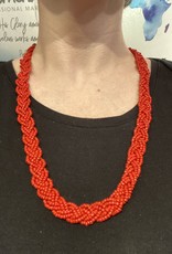 J People J People - Red Braided Necklace
