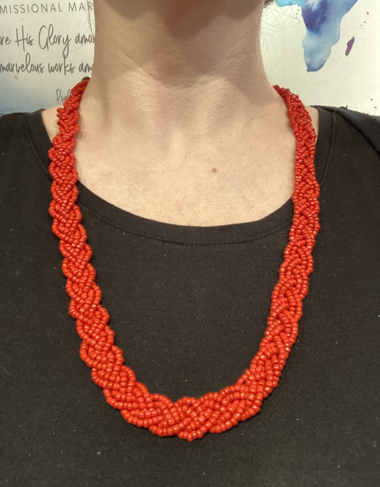 J People J People - Red Braided Necklace