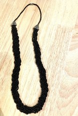 J People J People - Black Braided Necklace