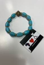 Heshima Heshima - Blue Bead Bracelet
