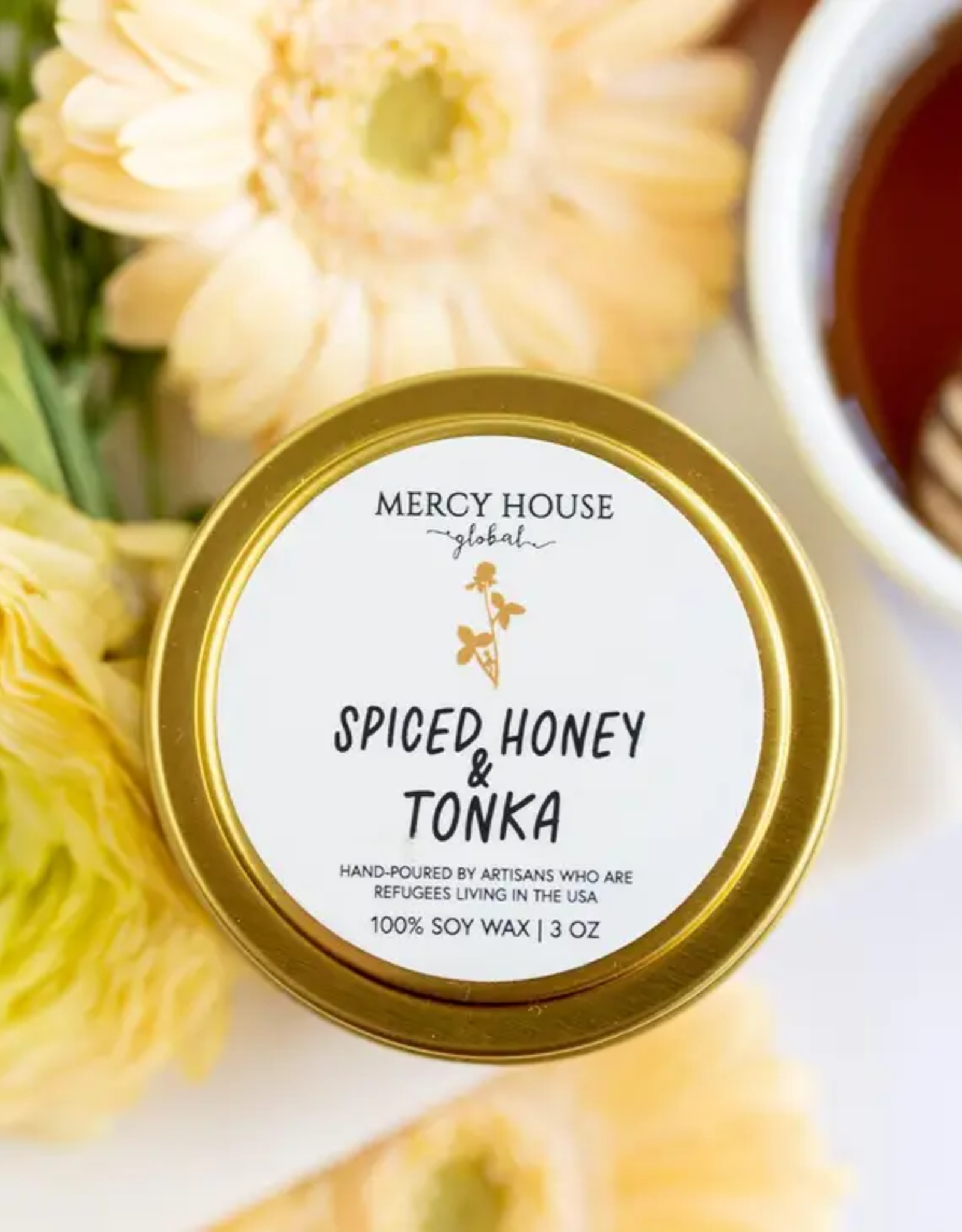 Mercy House Global Mercy House Global - Spiced Honey and Tonka Candle, 3 oz