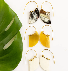 Mercy House Global Horn Crescent Drops Earrings