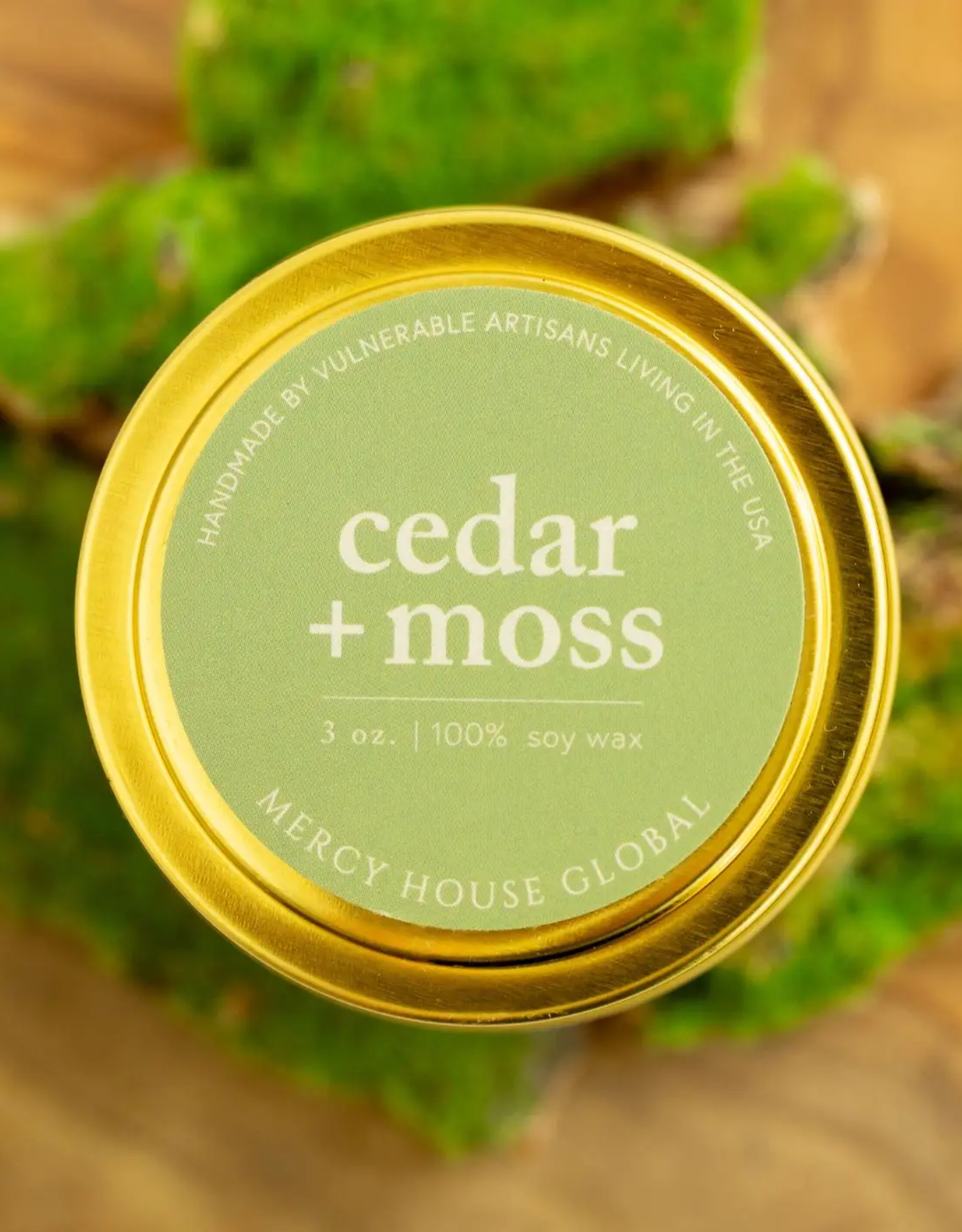 Mercy House Global Mercy House - Cedar + Moss Candle 3 oz