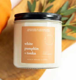 Mercy House Global White Pumpkin + Tonka Candle