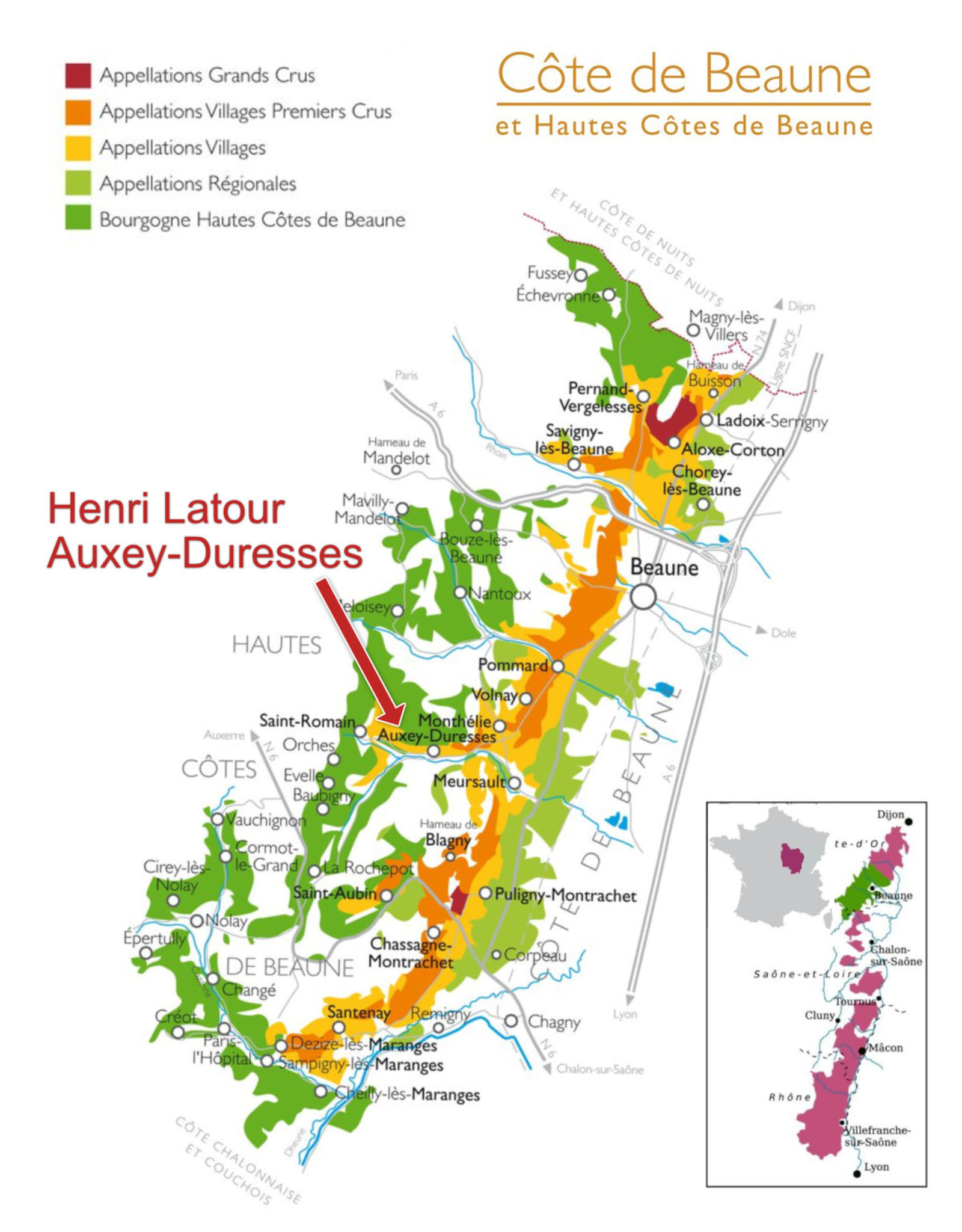 Pinot Noir Henri Latour Hautes Cotes de  Beaune Rouge 19