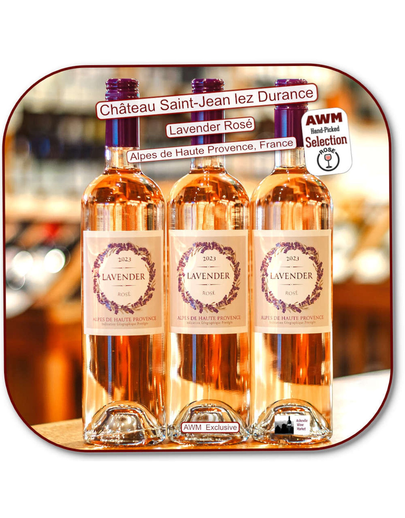 Rose Lavender Rosé  23- Château Saint Jean lez Durance