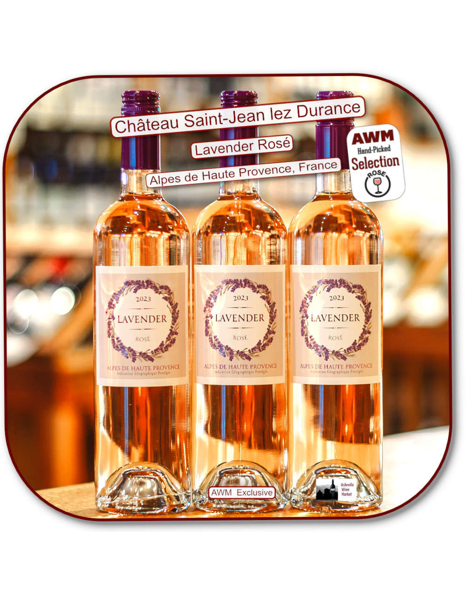 Rose Lavender Rosé  24- Château Saint Jean lez Durance