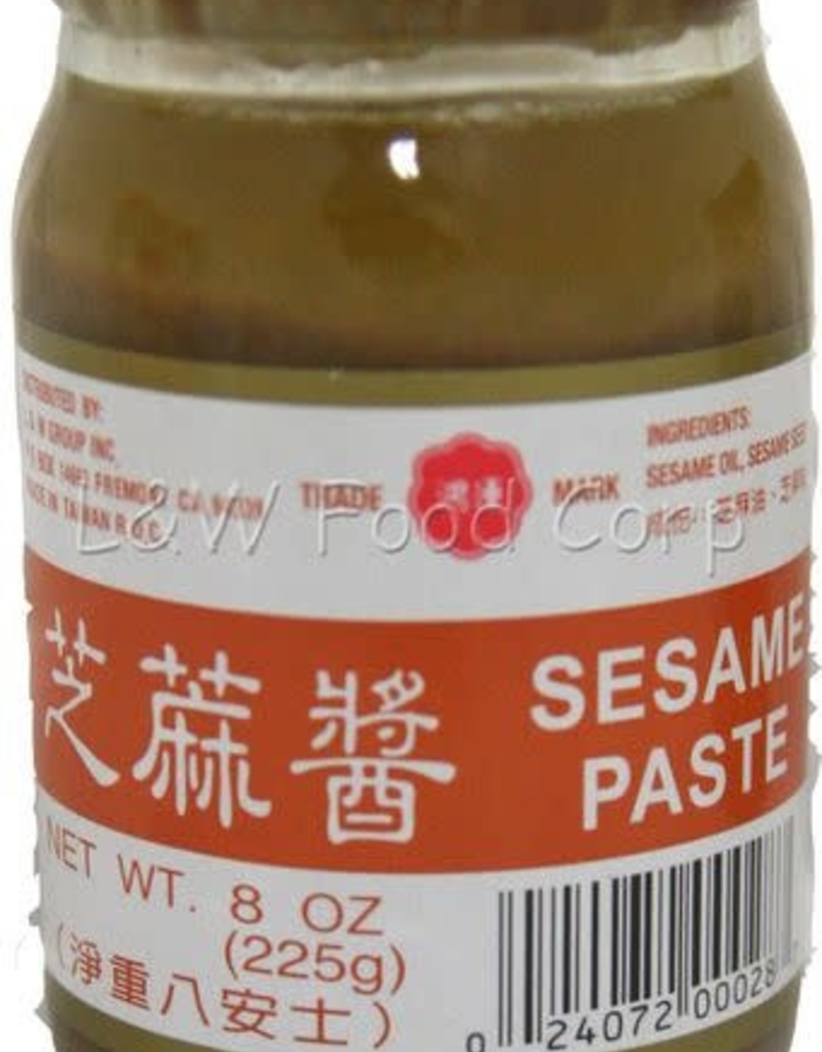 Lw Vegan Sesame Paste 鴻運 芝麻醬 Vegefarm Usa Corp