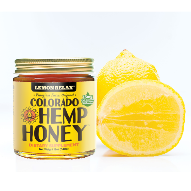 CBD Honey Jars Lemon -Stress Less- 12 oz 1000mg