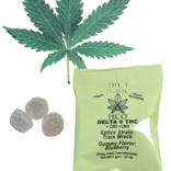 12 Packets: Boosted THC Gummies- Sativa Train Wreck Strain 20mg: